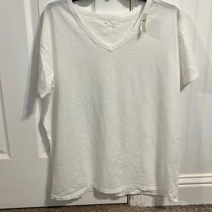 Aerie oversized distressed Vneck tee